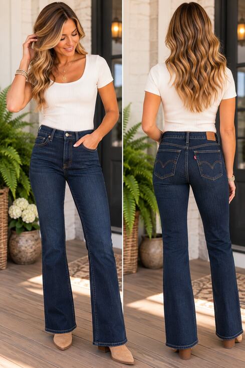 Levi's Denim - Levi’s Dark Wash Bootcut Jeans Mid Rise Classic Denim size 8/10